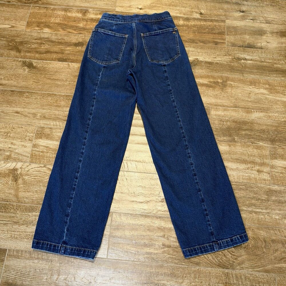 Madewell Wide Leg Emmett Jeans Women’s 26 Dark Wash Blue Denim High Rise